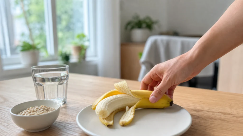 Illustration éditoriale pour l’article « Banane et constipation : votre transit régulé naturellement »