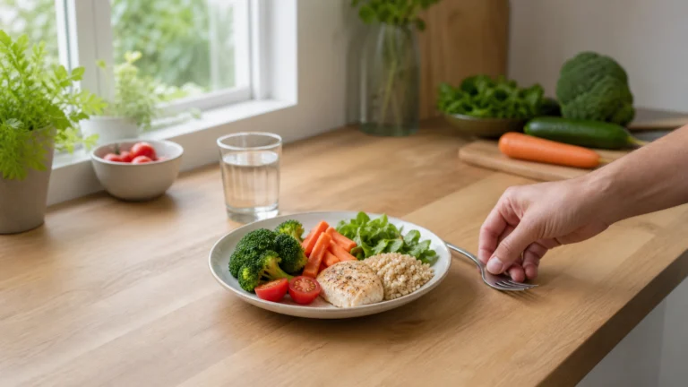 Illustration éditoriale pour l’article « Régime 1600 calories et perte poids : le guide pour réussir »