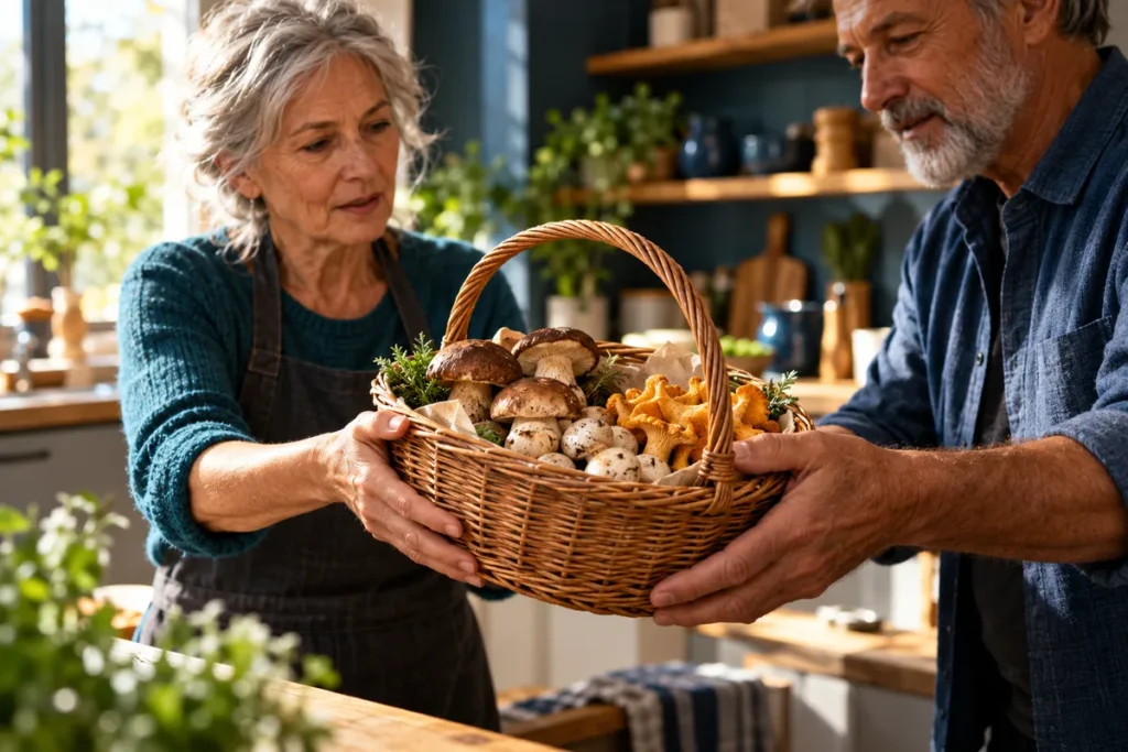 On vous offre un panier de champignons ? Pourquoi les 2 jours pour les manger commencent à la cueillette, pas au moment du cadeau